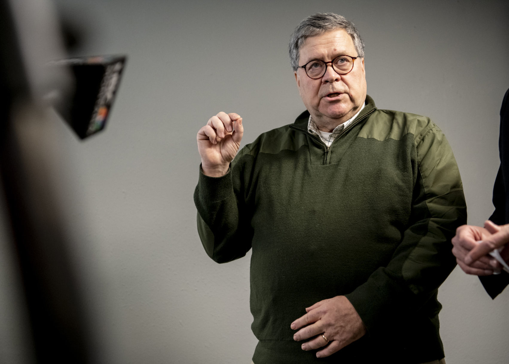 Attorney General William Barr addresses questions